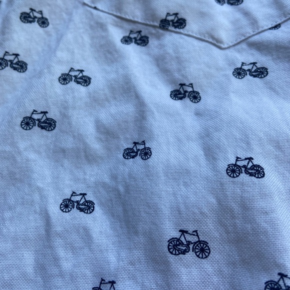 Bicycle Print Button Down Long Sleeve - Picture 2 of 3
